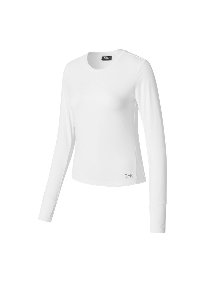 RX Mesh Mix Finger Hole Long Sleeve Workout Shirt - Breathable Gym Top for Women & Men - Perfect for Yoga, Running & Outdoor Sports