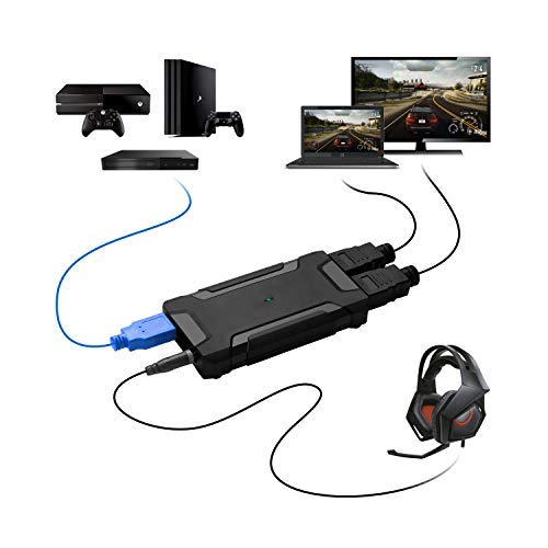 DriverGenius HDCAP07 HDMI Video Capture Card - 1080p USB 3.0 HD Recorder for Streaming, Gaming & Recording - Compatible with PS4, Xbox, Nintendo Switch, Windows 7/8/10, Mac OS - Perfect for Live Streaming, Game Recording & Video Editing (Black)