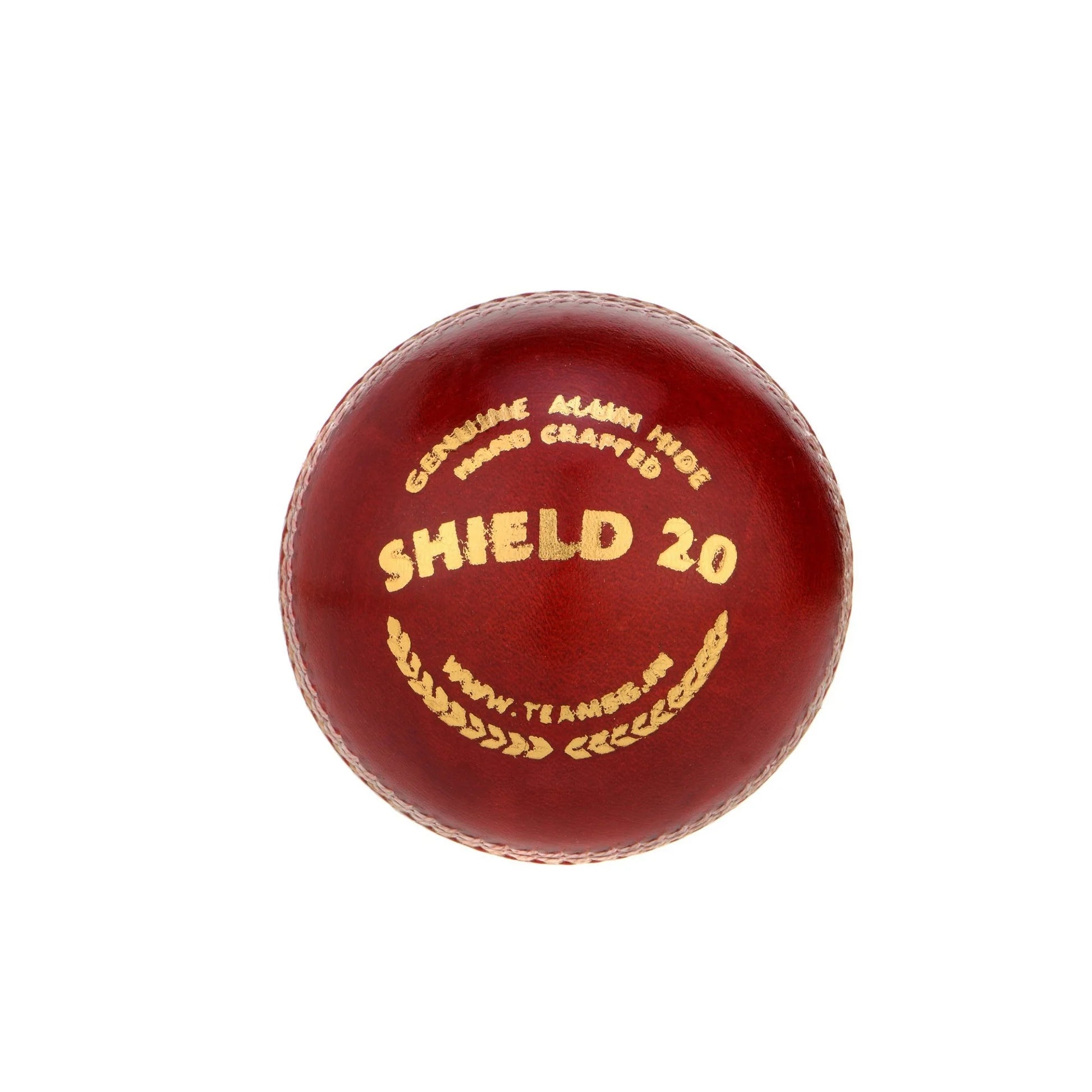 SG Shield 20 Red Cricket Leather Ball - Professional Grade Cricket Ball for Matches & Practice - Perfect for Outdoor Sports, Training Sessions & Competitive Games
