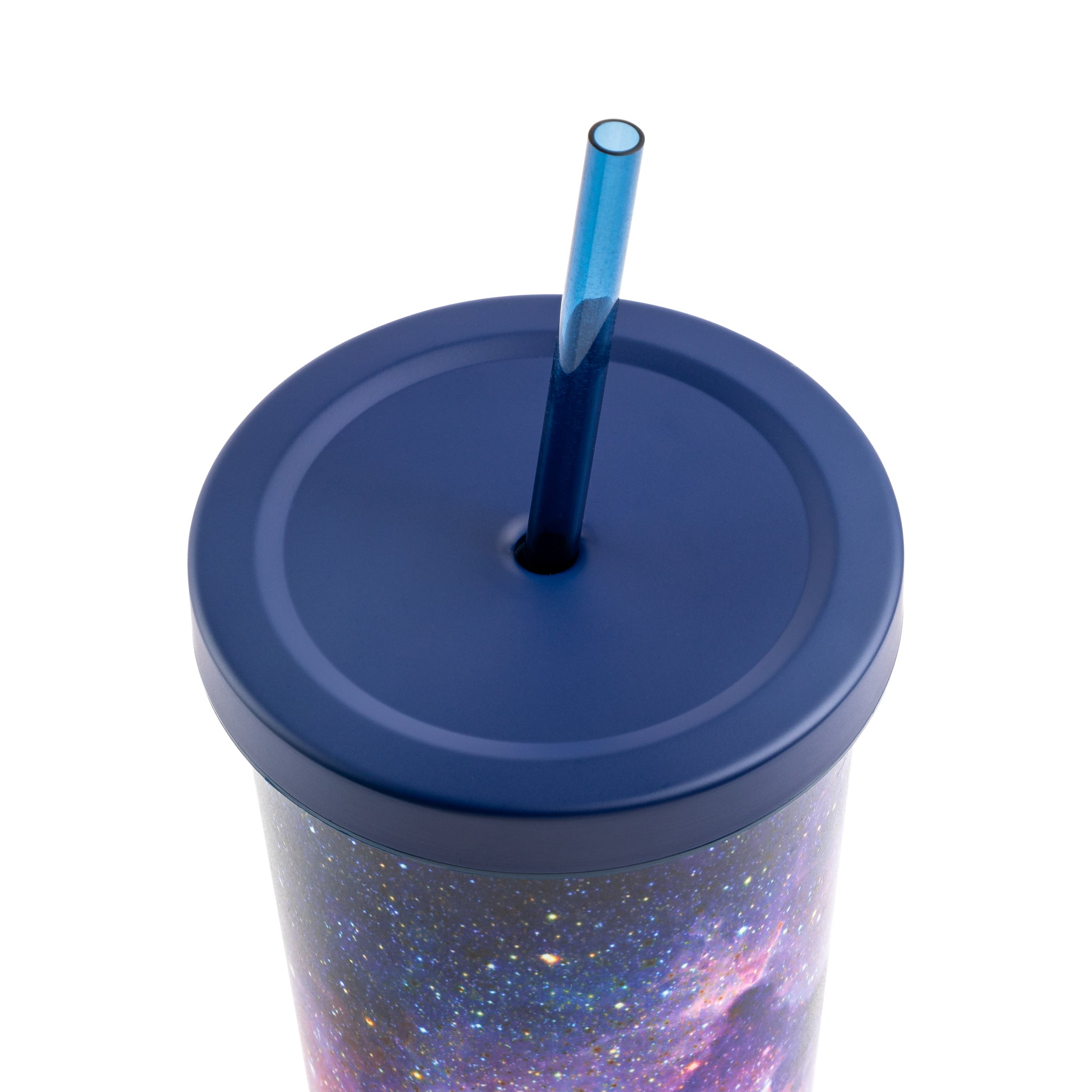 24 oz Purple Galaxy Insulated Stainless Steel Tumbler with Lid & Straw - Leakproof Travel Mug for Coffee, Tea & Cold Drinks - Perfect for Office, Gym, Hiking & Outdoor Activities