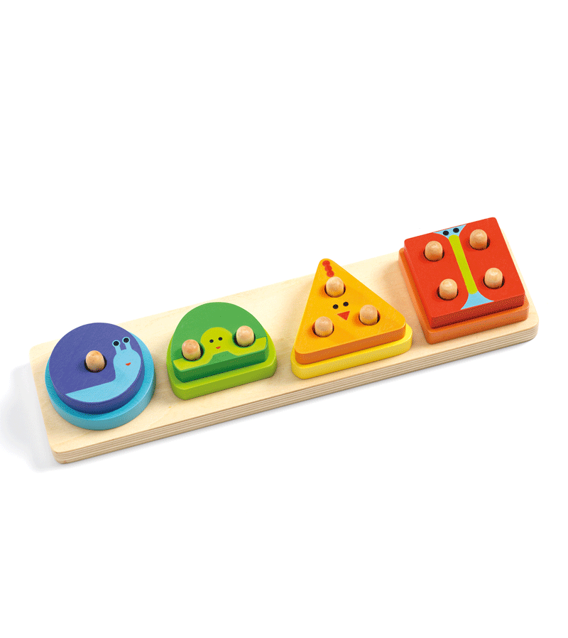 1234 Basic Puzzle by Djeco - Educational Number Learning Toy for Toddlers & Kids | Perfect for Preschool Math Activities & Early Childhood Development