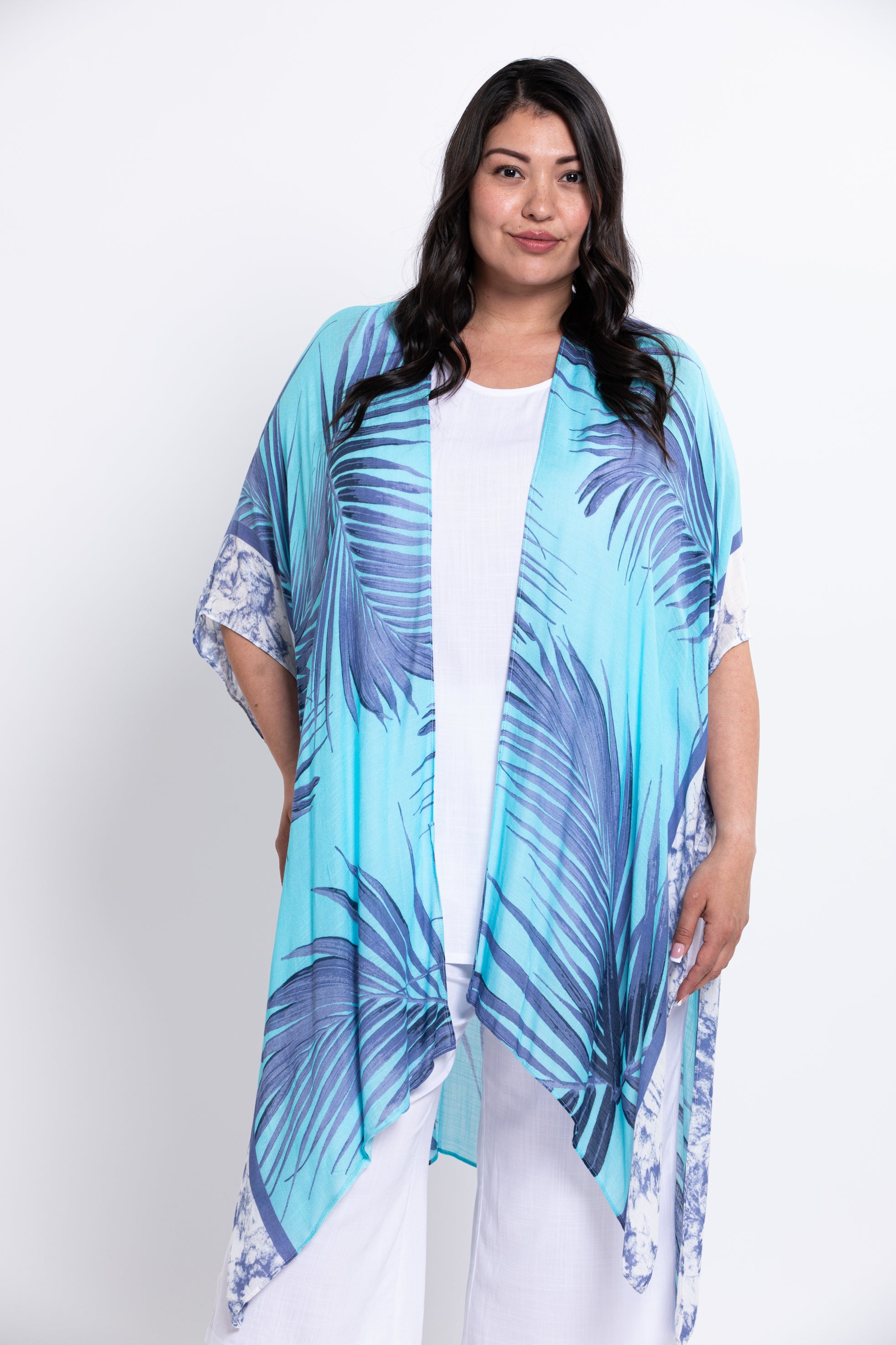 Darcy #47 - Elegant Palm Leaves Print Dress for Women | Summer Beach Vacation & Tropical Party Outfit