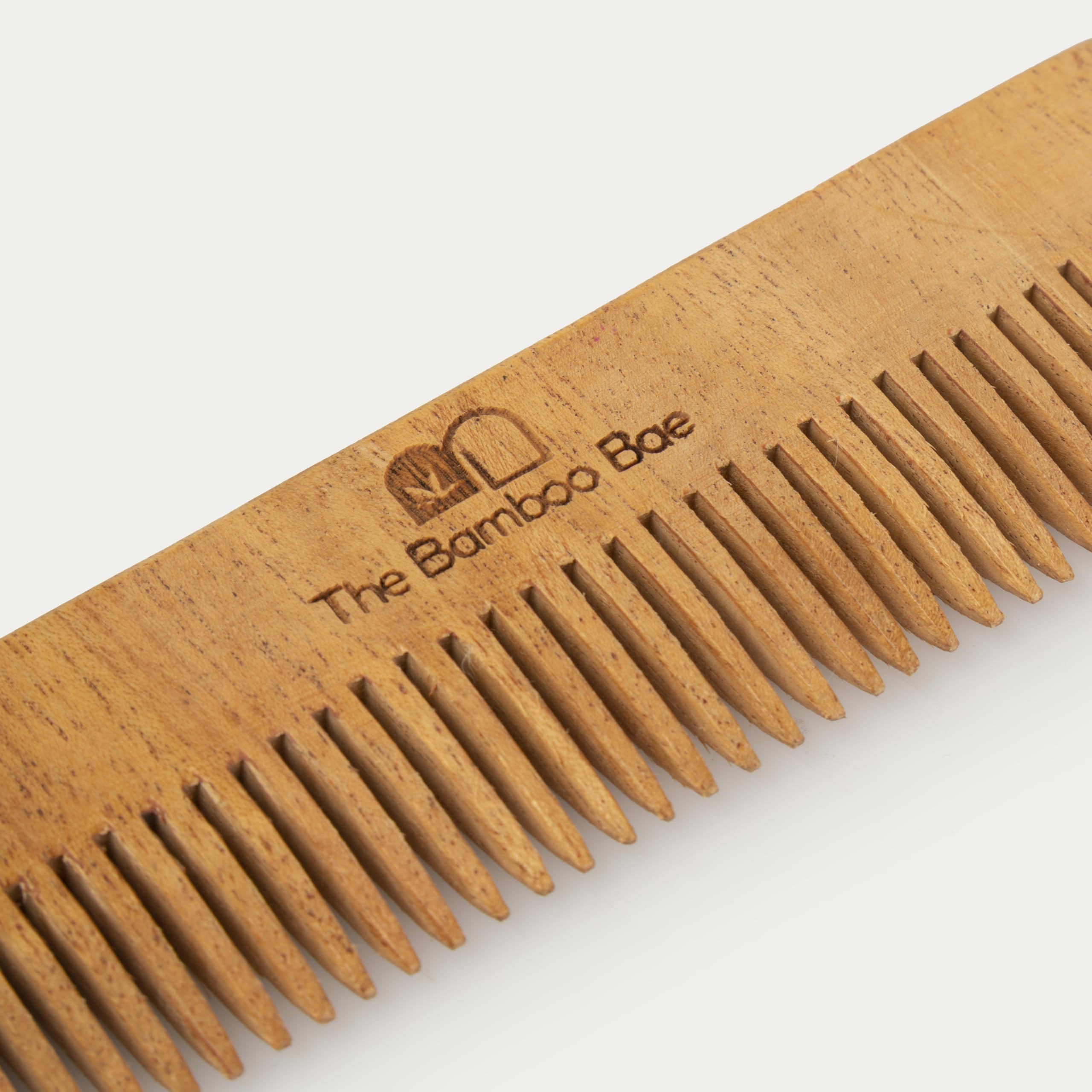 Bamboo Bae Handmade Neem Wood Comb - 5 Inch Pocket Size for Travel, Detangling & Scalp Massage - Perfect for Home, Office & On-The-Go Hair Care