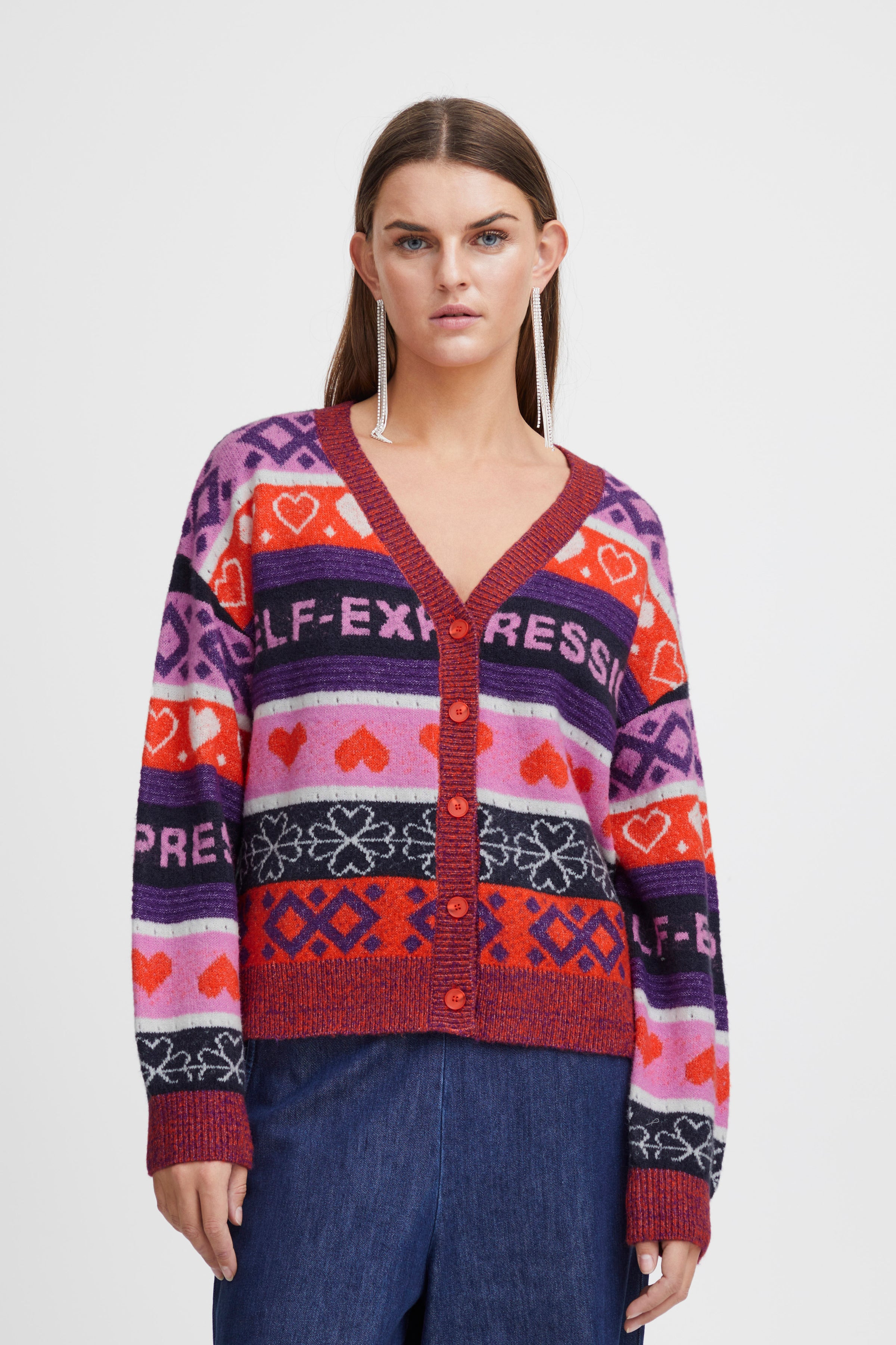 Heden Cardigan for Women - Soft Multicolor Knit Sweater for Fall & Winter | Cozy Casual Wear, Office Outfit, and Layering Staple