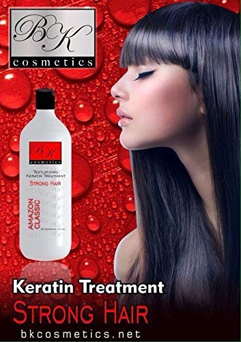 Keratin Hair Treatment for Straightening & Smoothing - BK Cosmetics Amazon Classic Blowout (33.8 Oz, Strong Formula) - Professional Salon Results at Home, Perfect for Frizzy, Curly or Damaged Hair