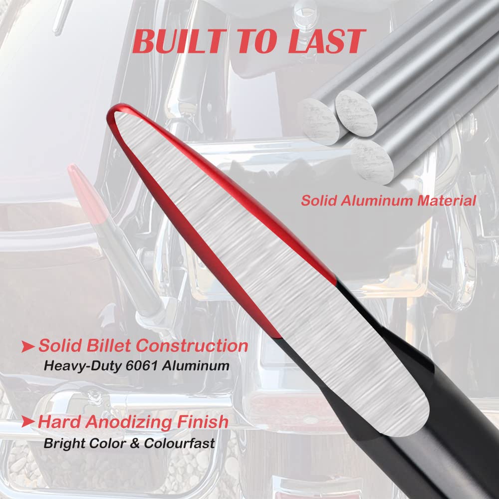 Samman Bullet Antenna Mast - Universal Vehicle Antenna Replacement for Ford F150 F250 F350 Super Duty Raptor & Dodge RAM 1500 2500 3500 - Black Truck Car Radio Antenna - Perfect for Off-Roading, Daily Commuting & Enhanced Radio Reception