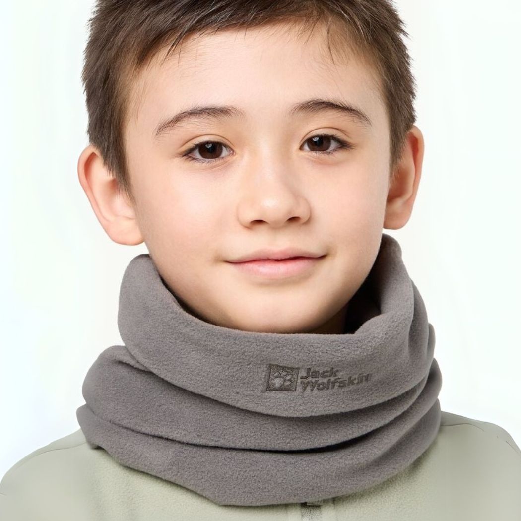 Jack Wolfskin Real Stuff Loop Kids Snood - Warm Fleece Neck Warmer for Boys & Girls - Perfect for Winter Sports, Hiking & Outdoor Adventures