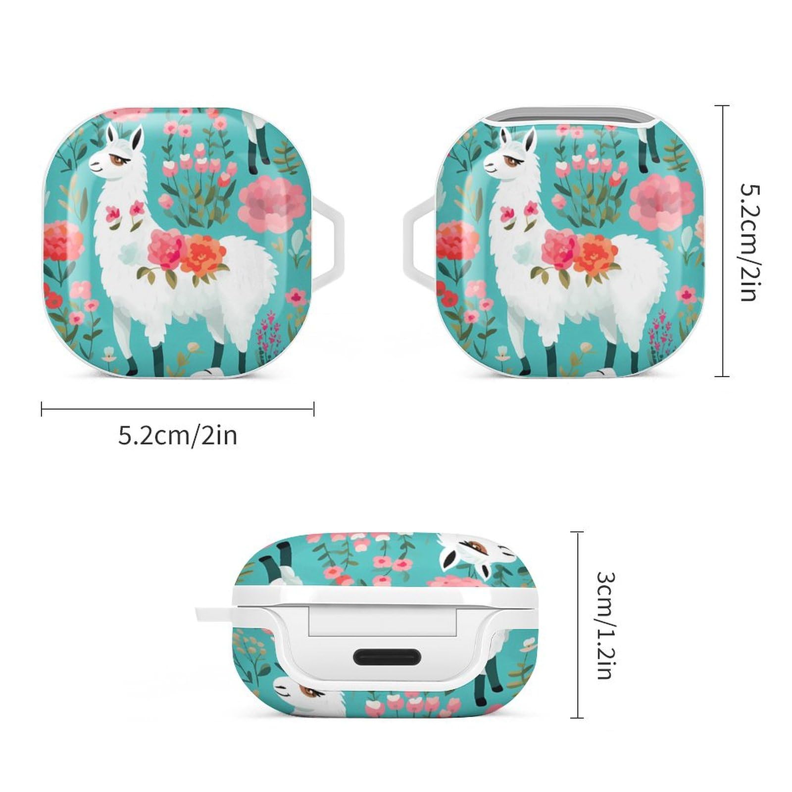 FunnyStar Cute Llama Bluetooth Headphone Case - Protective Cover for Samsung Earbuds | Perfect for Travel, Gym & Daily Use