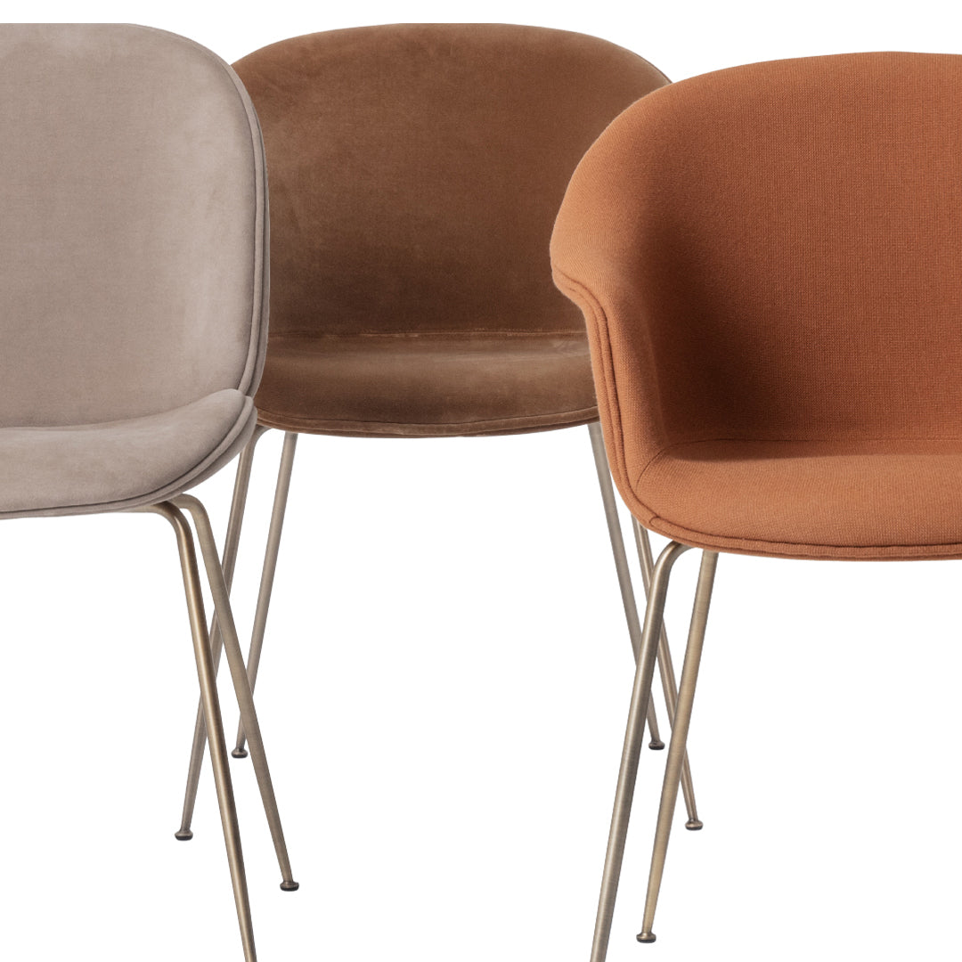 Bat Dining Chair with Conic Base - Fully Upholstered Modern Kitchen & Dining Room Furniture for Home Decor