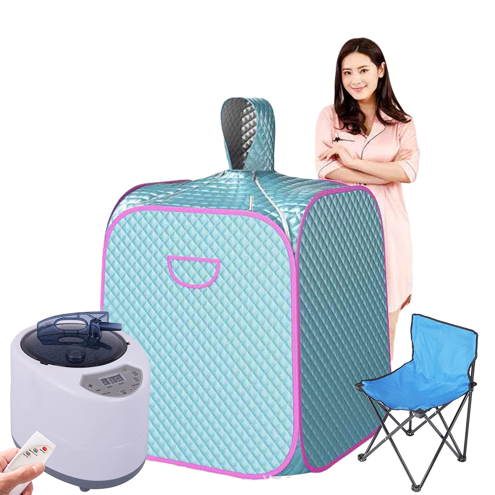 Portable Folding Steam Sauna Room - 2L Home Spa with Remote Control for Weight Loss & Detox | Mobile Personal Sauna for Relaxation, Muscle Recovery & Home Wellness