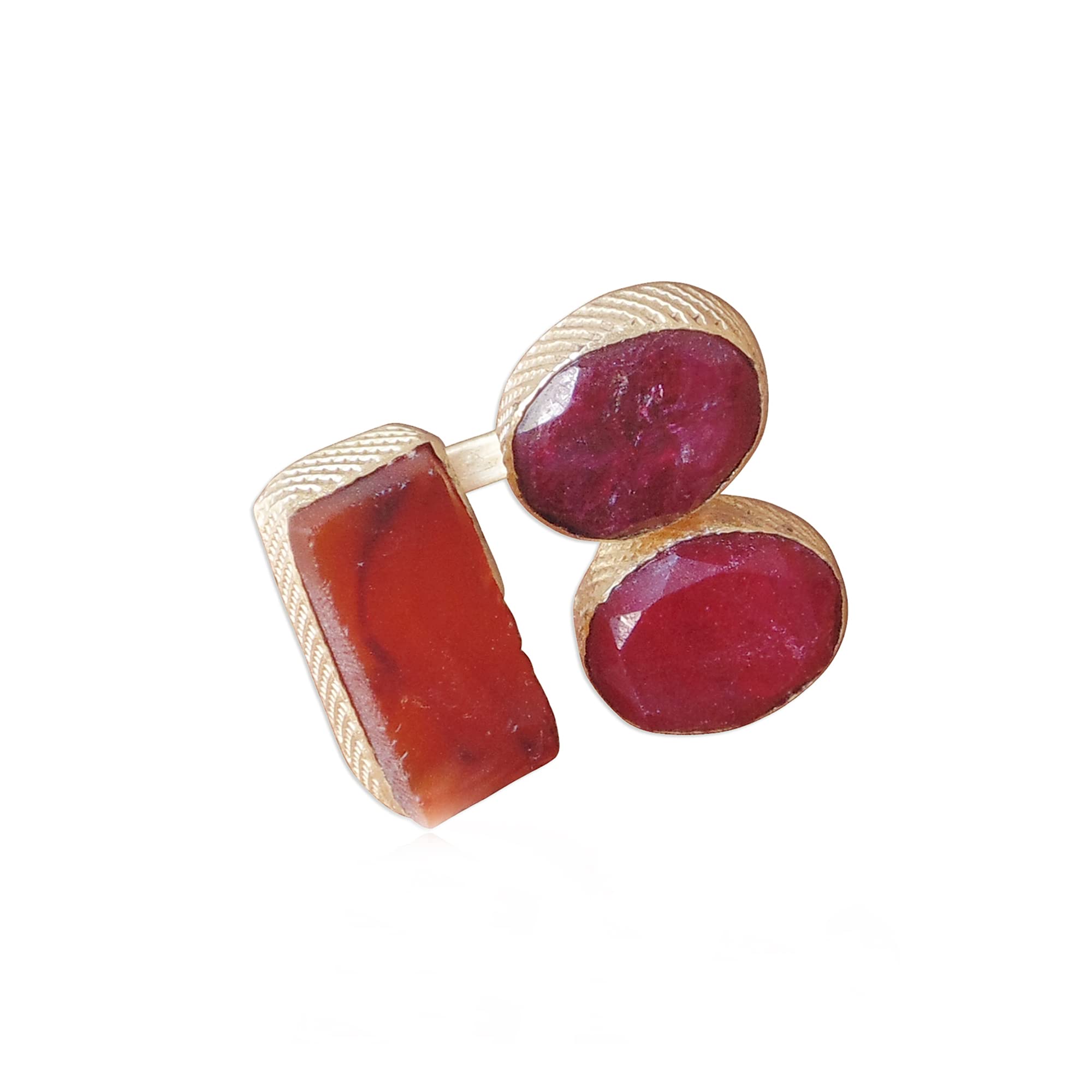 Absolutely Stunning Carnelian & Red Corundum Gemstone Statement Ring for Women | Elegant Handmade Jewelry for Parties, Weddings & Special Occasions