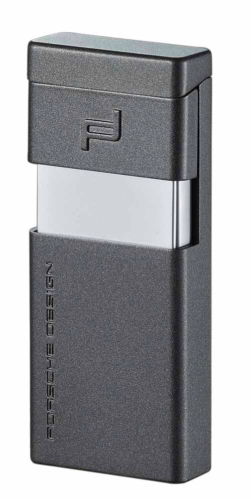 Porsche Design Eifel Torch Flame Lighter - Premium Windproof Butane Lighter in Sleek Grey | Perfect for Outdoor Adventures, Camping & Cigar Enthusiasts