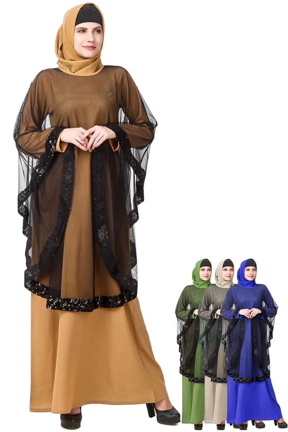Elegant Muslim Abaya Dress for Women - Modest Islamic Prayer Gown - Perfect for Eid, Ramadan, and Daily Wear