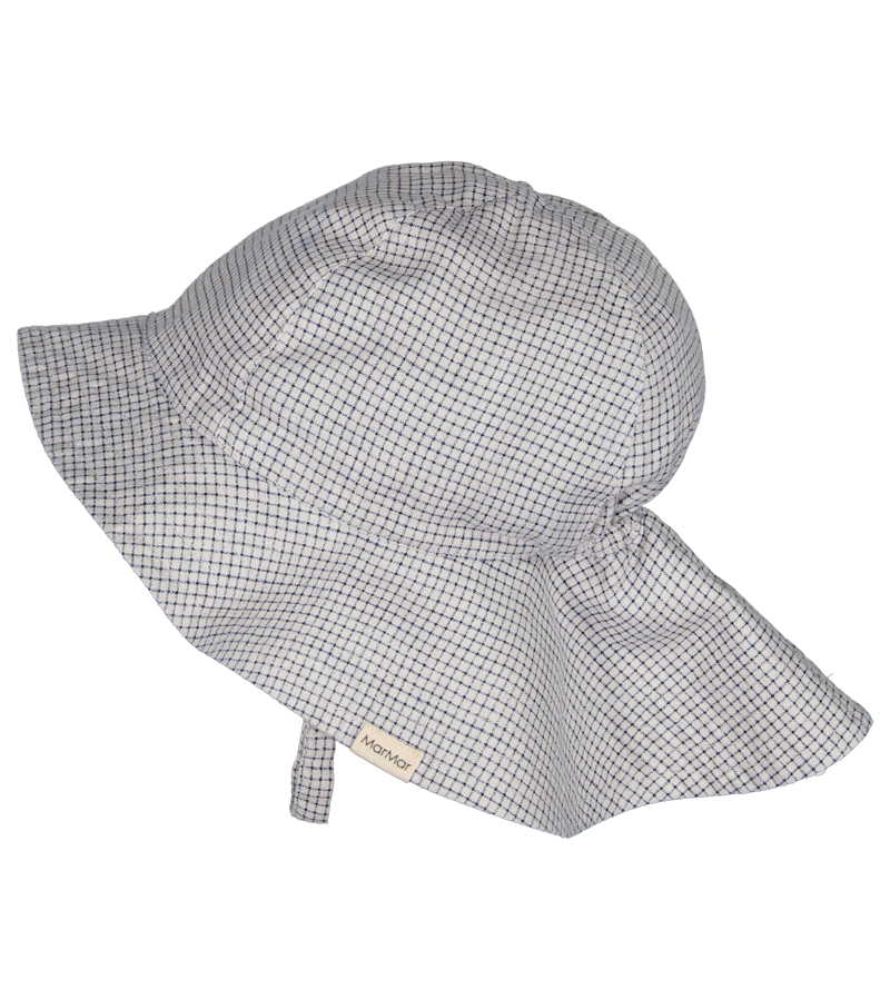 MarMar Copenhagen Mini Check Baby Alba Sun Hat - UV Protection Floppy Hat for Infants & Toddlers - Perfect for Beach, Pool, and Outdoor Play