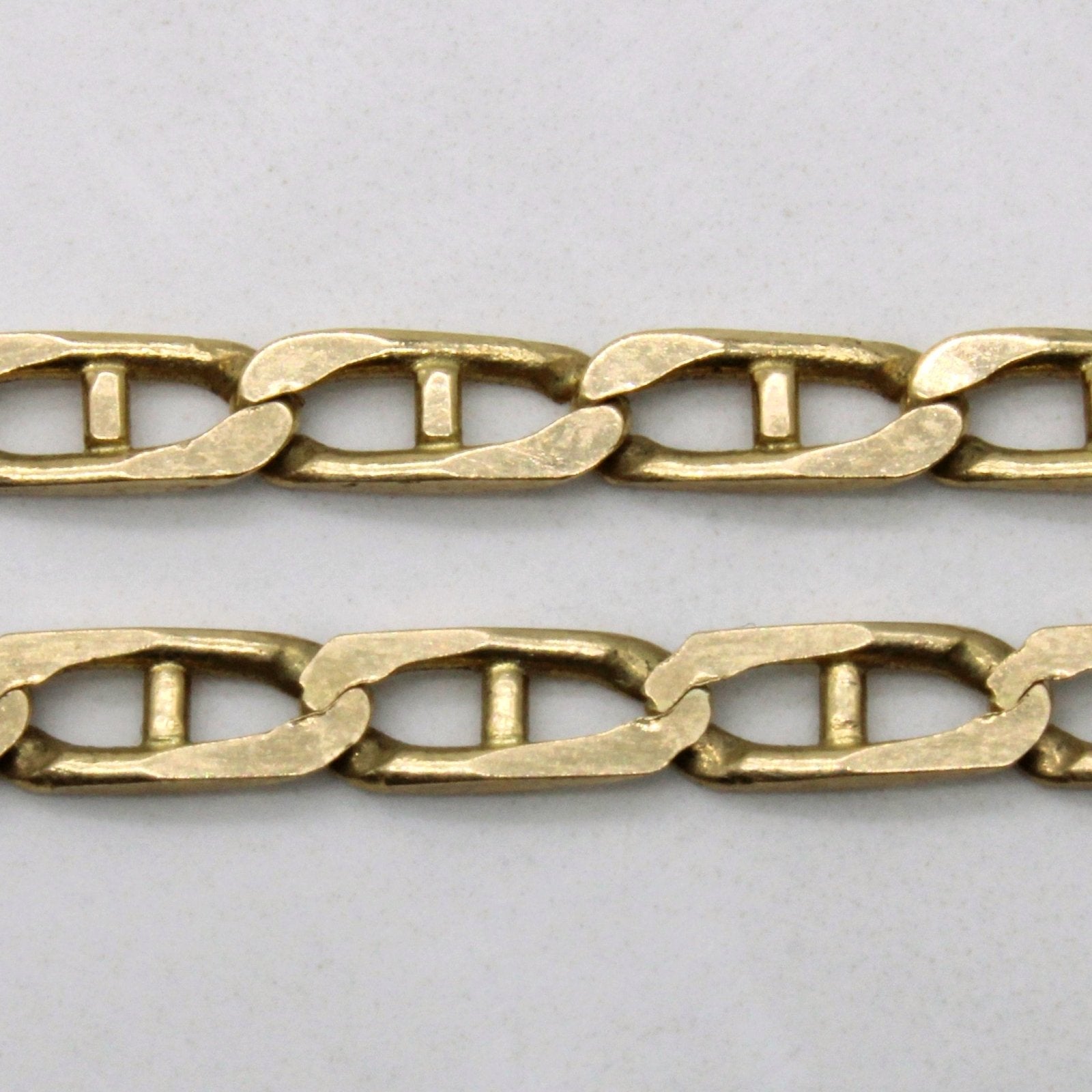 10k Yellow Gold Anchor Link Chain Necklace for Women - 20 Inch Solid Gold Rope Chain - Perfect for Layering, Everyday Wear & Gifts