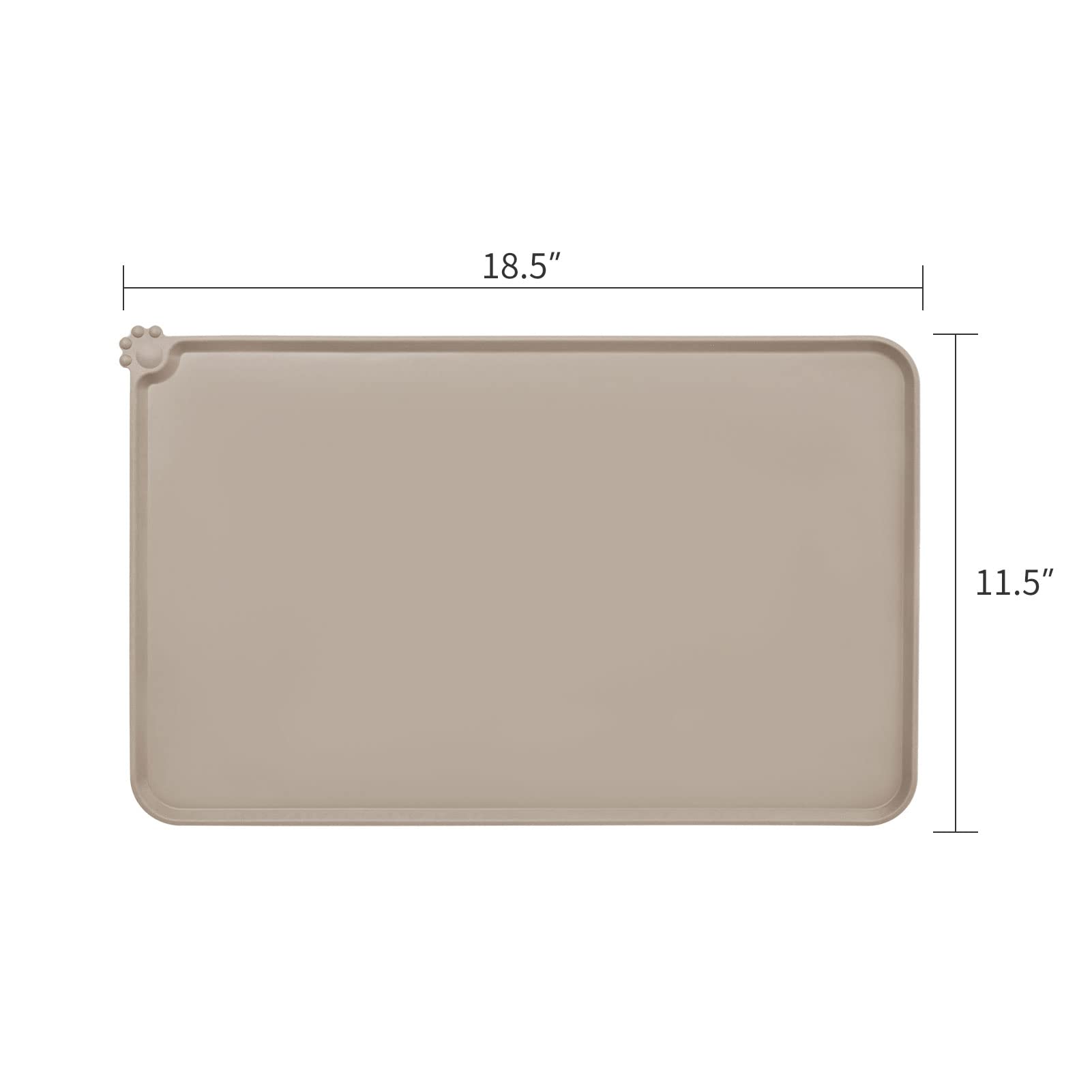 **AUDWUD Non-Slip Silicone Pet Feeding Mat - Waterproof Dog Bowl Mat for Food & Water - Perfect for Messy Eaters & Spill Protection in Kitchen, Crate, or Outdoor Use**