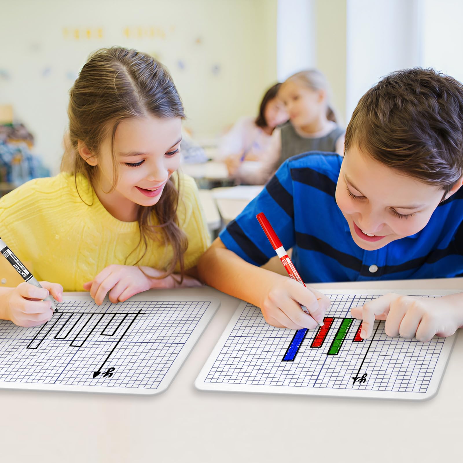 Double Sided Dry Erase Grid Whiteboard - 9