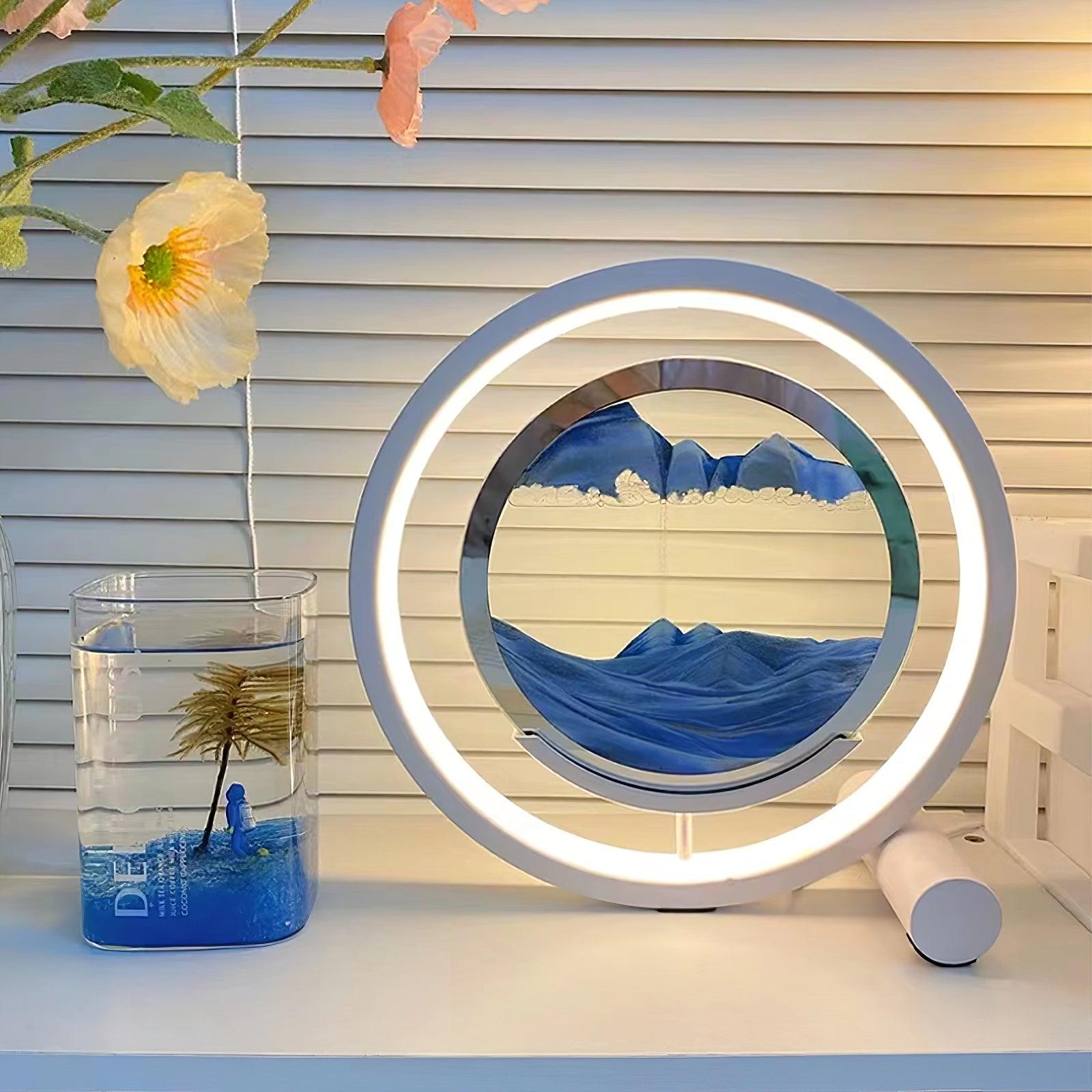 Relaxing Sand Table Lamp - Zen Meditation & Stress Relief Light for Home, Office, Bedroom - Perfect for Yoga, Therapy, and Night Light Use