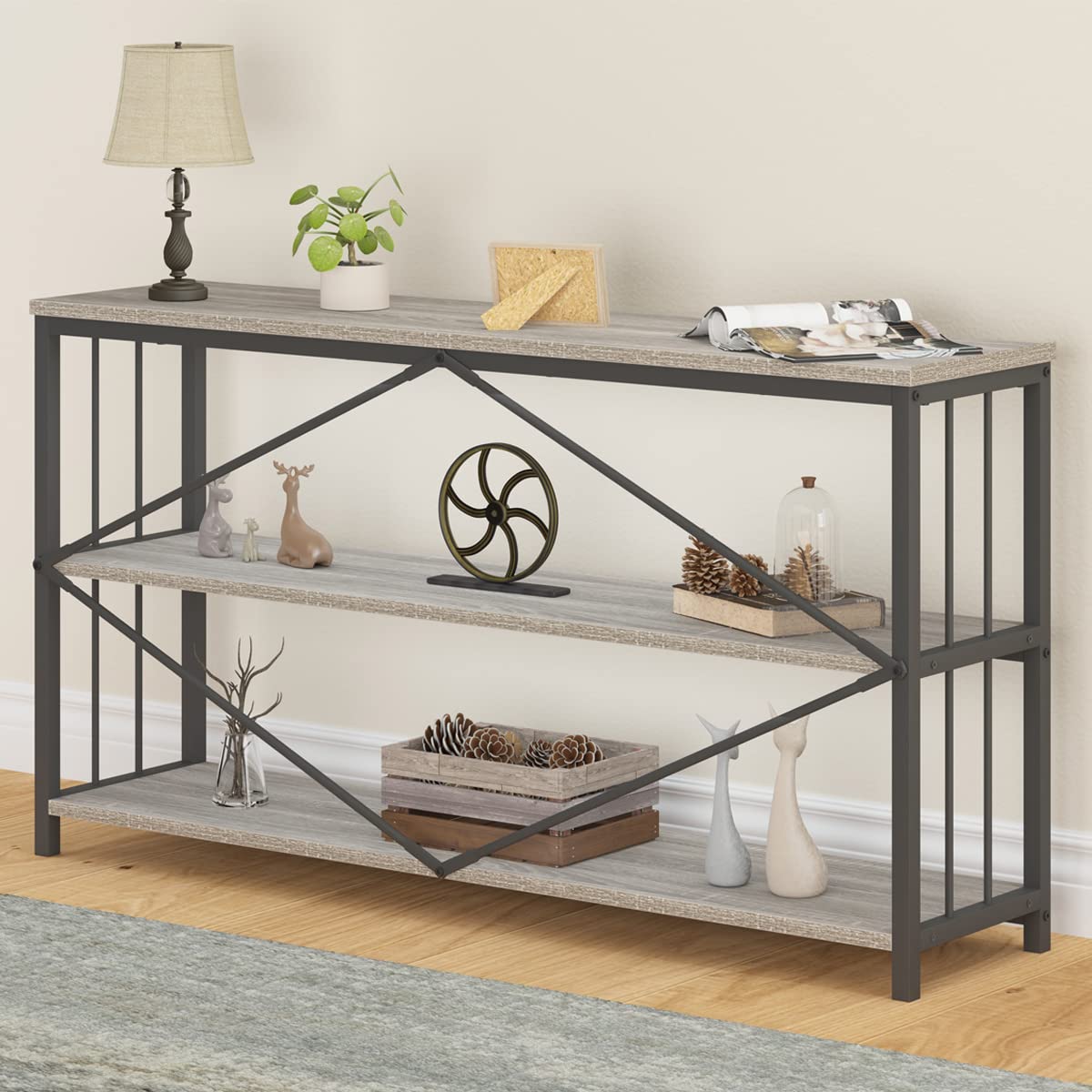 LVB Farmhouse Industrial Console Table - 55