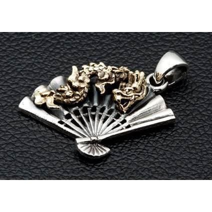 Japanese Dragon Fan Sterling Silver Pendant Necklace - Elegant Jewelry for Women, Gift for Anime Lovers & Dragon Enthusiasts | Perfect for Cosplay, Parties & Everyday Wear