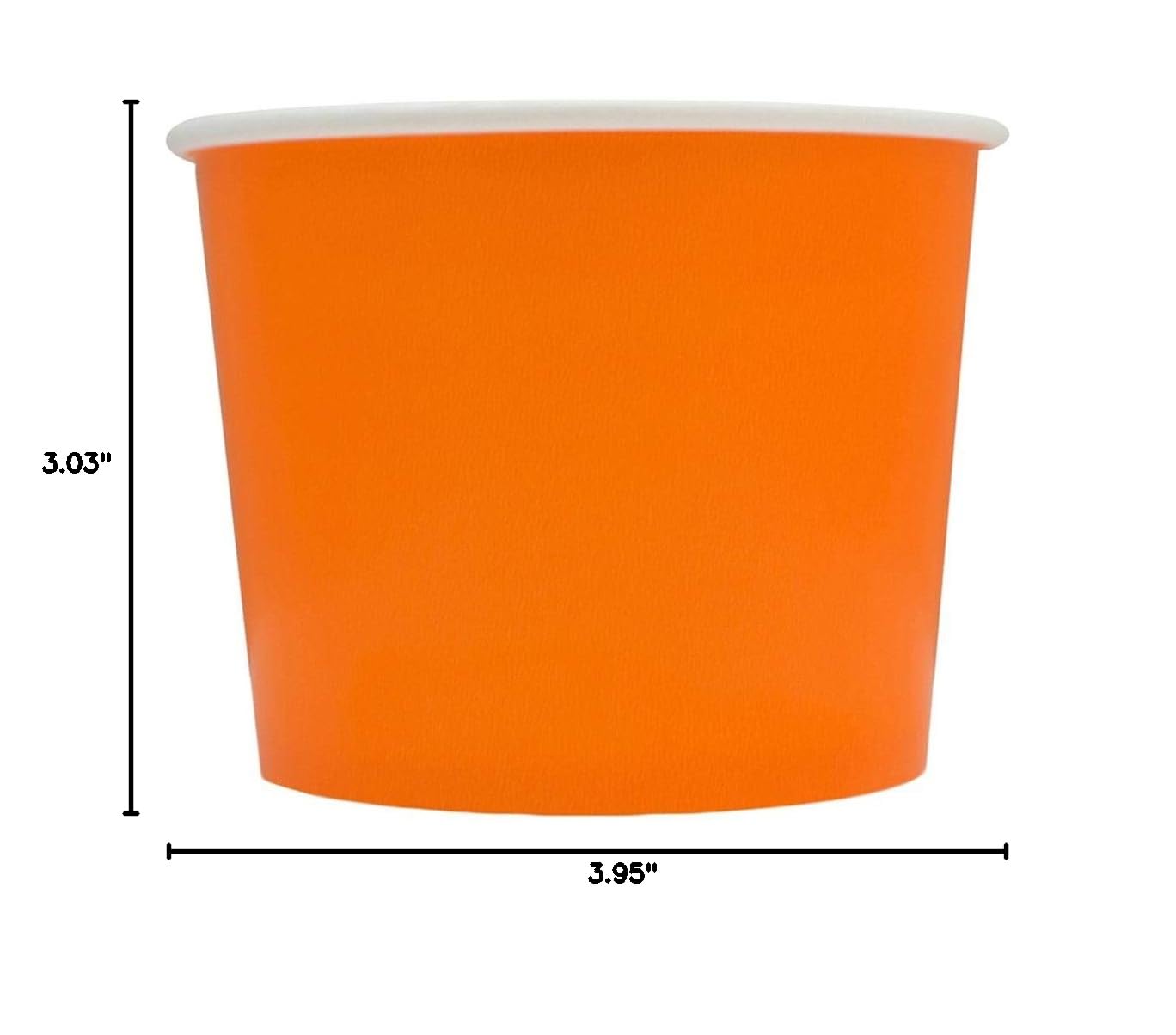 UNIQ 12 oz Disposable Ice Cream Paper Cups - 1000 Pcs Bulk Pack for Frozen Desserts, Yogurt, Gelato & Food Service - Eco-Friendly Orange Bowls & Containers - Perfect for Ice Cream Shops, Catering & Party Supplies
