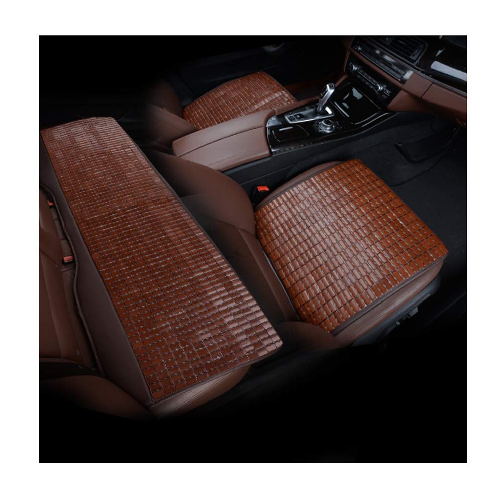 LIXIONG 3-Piece Breathable Bamboo Car Seat Cover & Office Chair Cushion Set - Cool Comfort Mat for Auto Interior Protection (Color A) | Perfect for Summer Driving, Long Commutes & Home Office Use