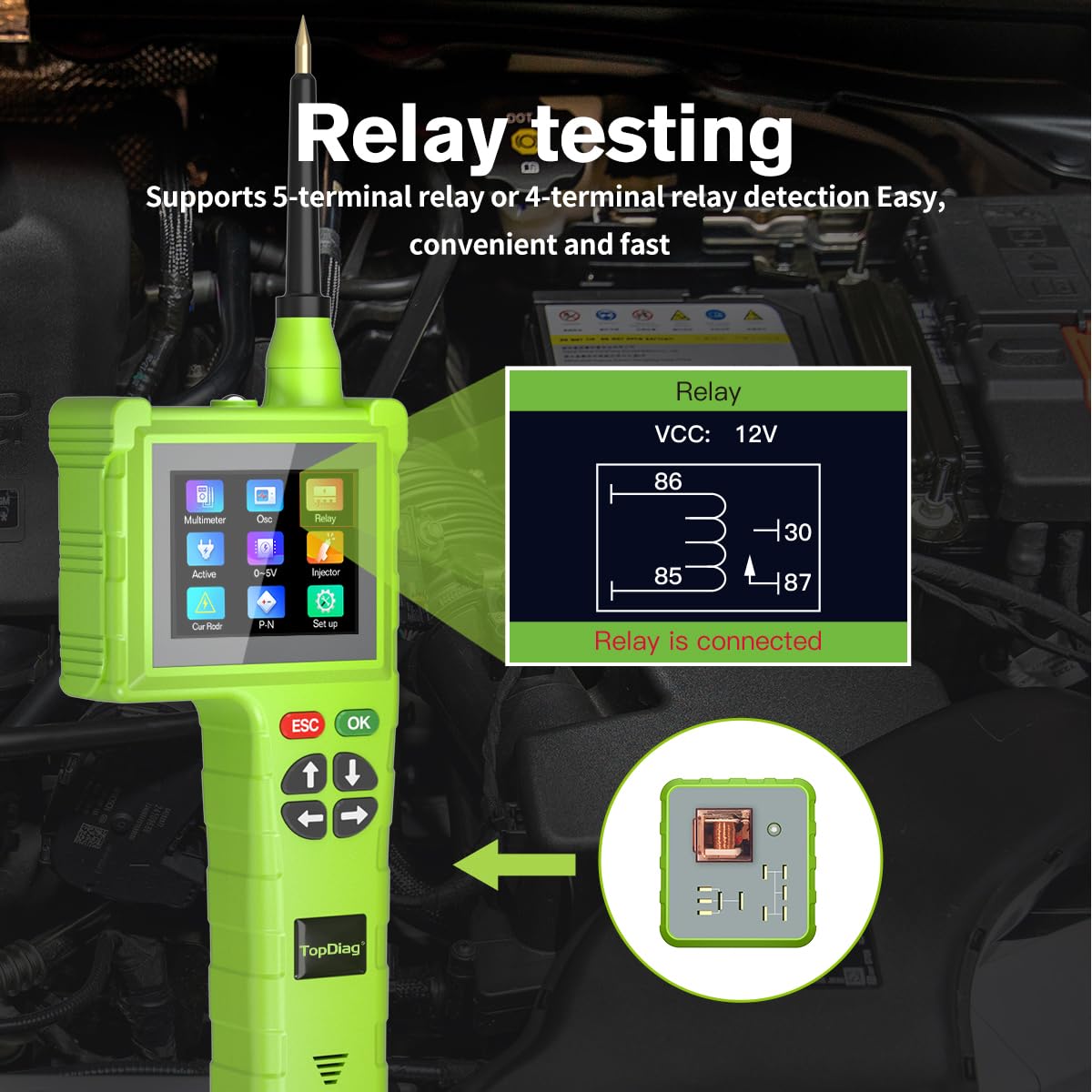 P200 Pro Power Circuit Probe Kit - 9V-48V Automotive Circuit Tester with Multimeter, Oscilloscope & Fuel Injector Tester for Car Electrical Diagnostics & Component Activation | Ideal for Mechanics & DIY Auto Repair