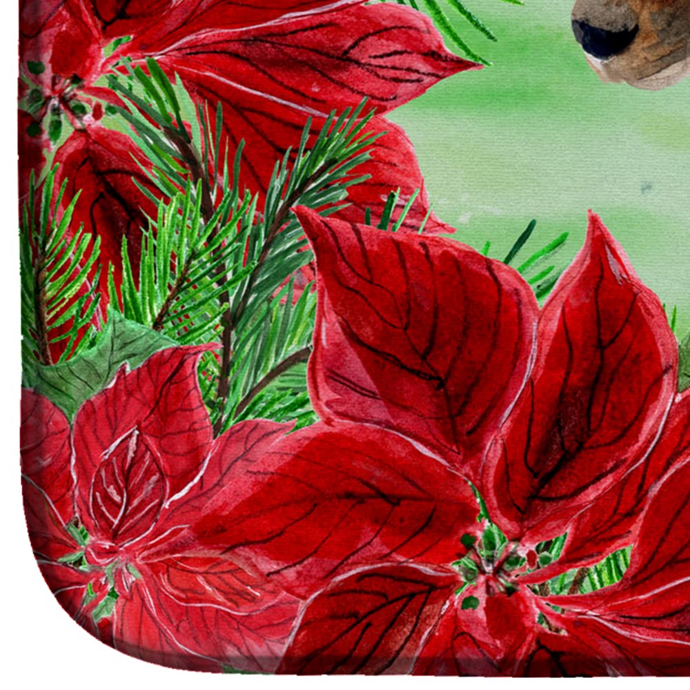 Fox Terrier Dish Drying Mat - Absorbent Kitchen Counter Pad, 14x21