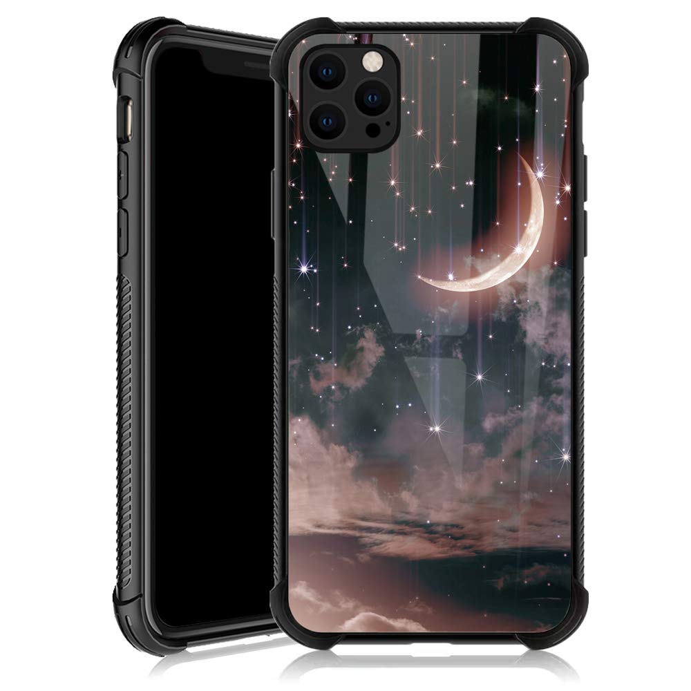 Shockproof iPhone 13 Pro Max Case - Soft TPU Bumper with 4-Corner Protection, Non-Slip Grip, Crescent Nebula Design for Women | Perfect for Daily Use, Outdoor Activities & Travel Protection