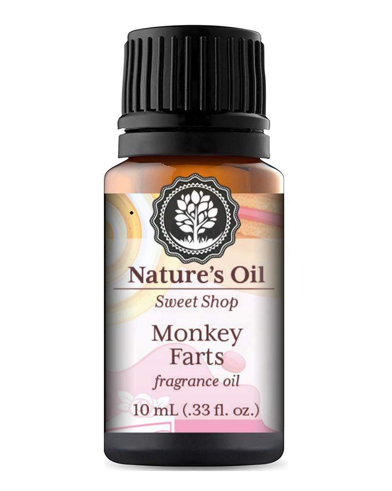 Monkey Farts Fragrance Oil - 10ml Sweet Scented Oil for Slime, Diffusers, Soap Making, Candles, Lotions, Home Fragrance & Linen Spray | Perfect for DIY Crafts, Aromatherapy & Creating Cozy Home Atmosphere