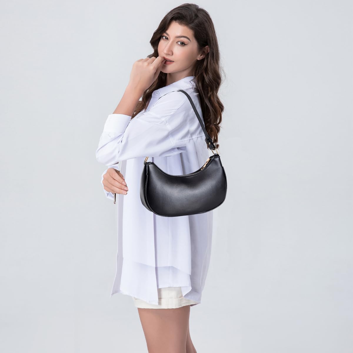 Trendy Women's Shoulder Bag - Stylish Crescent Clutch Purse for Everyday Use, Work & Evening Events | Small Handbag for Women