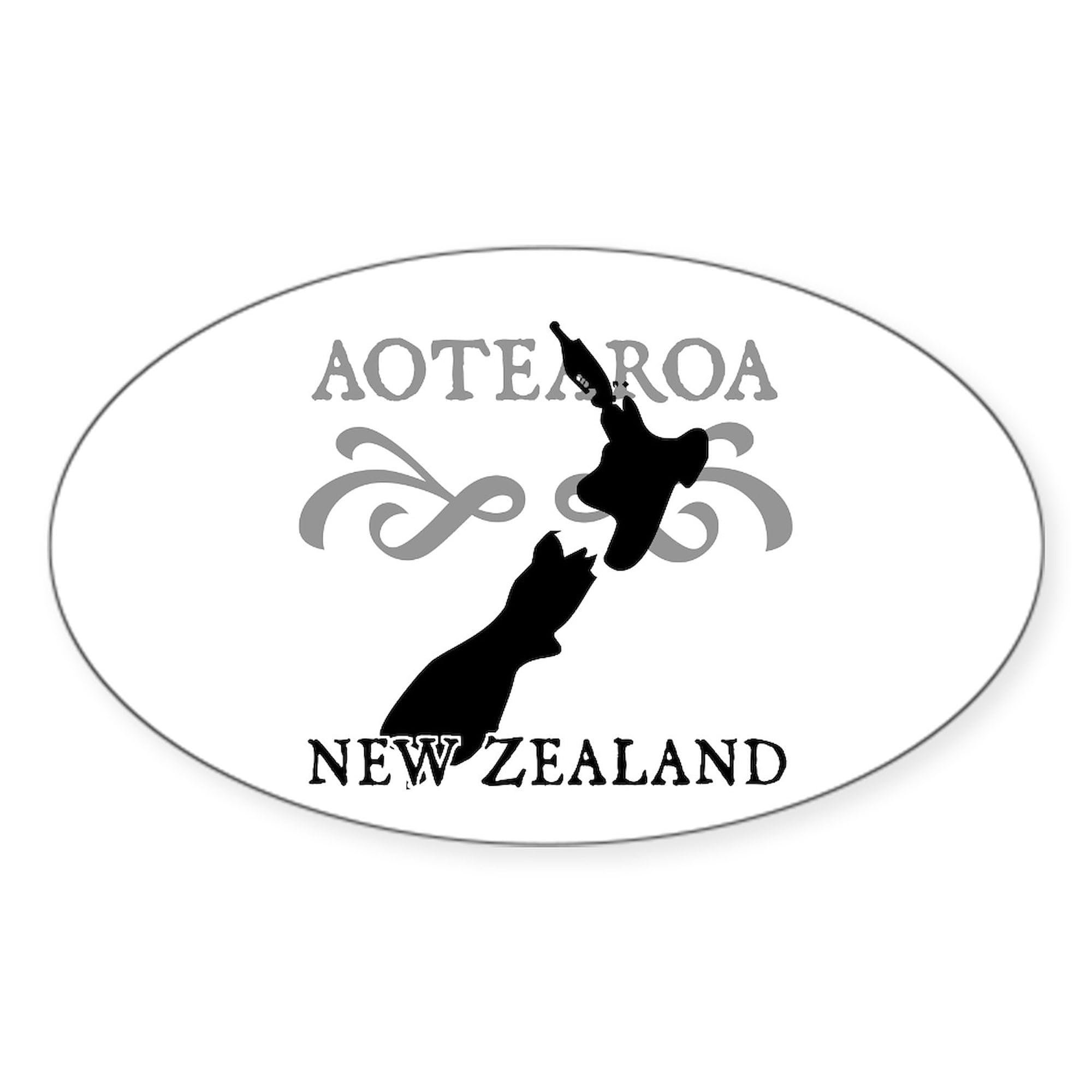 Aotearoa New Zealand Oval Car Bumper Sticker - Waterproof Vinyl Decal for Cars, Laptops, Windows | Perfect for Travel Enthusiasts & Kiwi Pride