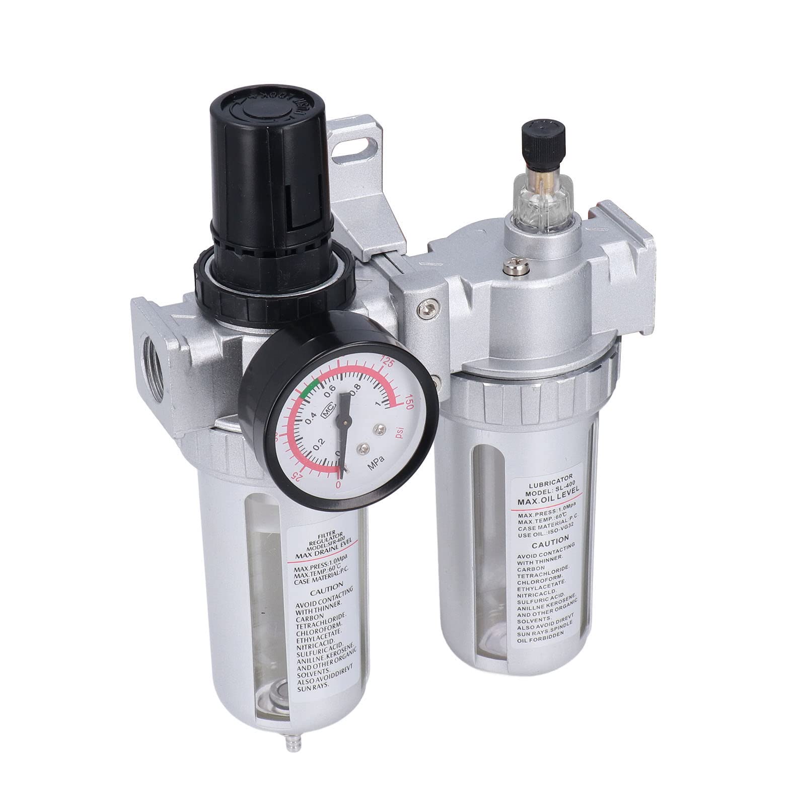 High Efficiency Compressed Air Dryer & Filter Regulator for Air Compressor - Sealed Design for Moisture Control | Perfect for Automotive, Industrial & Workshop Applications