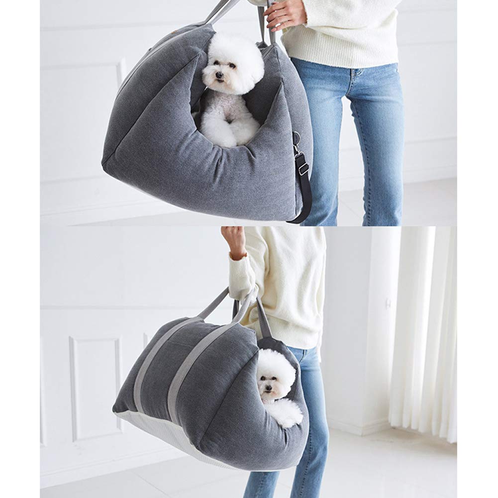 **Premium Dog Car Seat for Small & Medium Dogs - Travel Bed Carrier with Storage Pocket, Safety Leash & Non-Slip Bottom - Removable Washable Cover - Perfect for Road Trips & Daily Commutes**