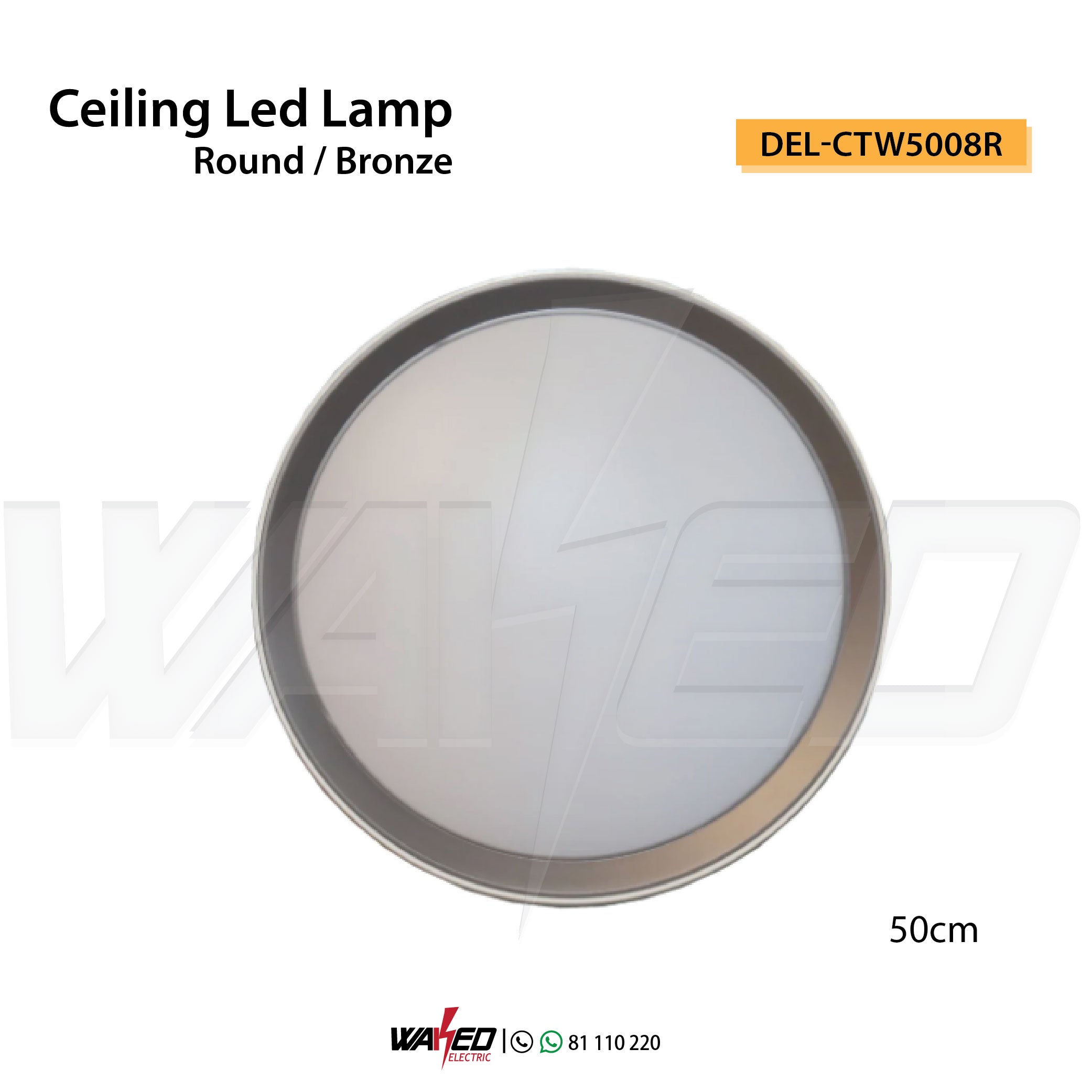 Bronze LED Ceiling Light Fixture - Energy Efficient Modern Lighting for Living Room, Bedroom & Kitchen