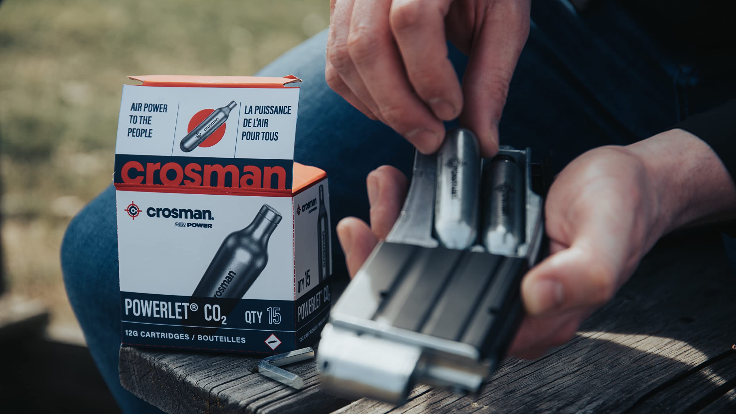 Crosman 25-Pack 12-Gram CO2 Cartridges for Air Rifles & Pistols - High-Power CO2 Refills for BB Guns, Pellet Guns, Airsoft - Perfect for Target Practice, Hunting, and Outdoor Shooting Sports