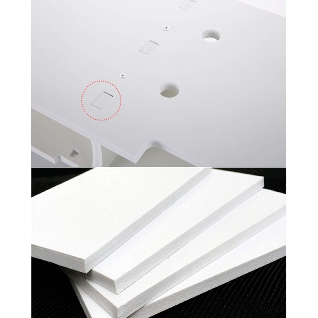 Floating Wall Mount TV Stand - 2-Tier White Media Console Shelf with Cable Management | Heavy Duty Storage Organizer for Books, Router, Projector, DVD Player | Perfect for Living Room, Bedroom & Home Theater Setup