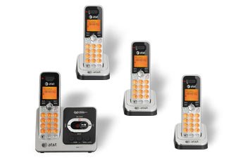 AT&T EL52401 DECT 6.0 Cordless Phone System with 4 Handsets - Expandable Home & Office Landline Phone for Clear Calls & Long Range