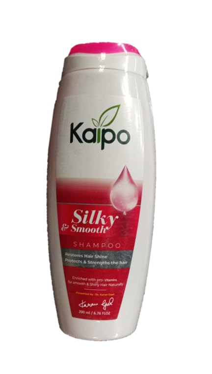 Kaipo Silky & Smooth Shampoo for Dry & Damaged Hair - 200ml Hydrating & Nourishing Formula - Sulfate-Free & Paraben-Free - Perfect for Daily Hair Care & Salon-Quality Results at Home