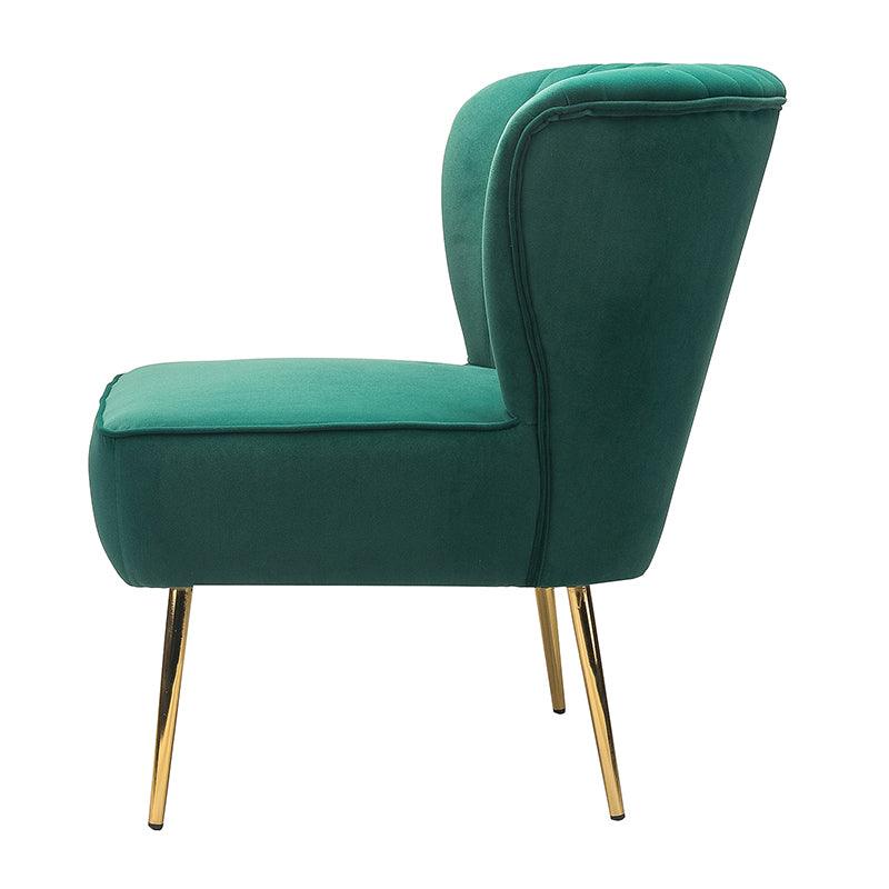 Lola Velvet Side Chair - Modern Upholstered Accent Chair for Living Room, Bedroom & Office - Soft Velvet Fabric with Sturdy Wooden Legs - Perfect for Dining, Lounge & Home Decor