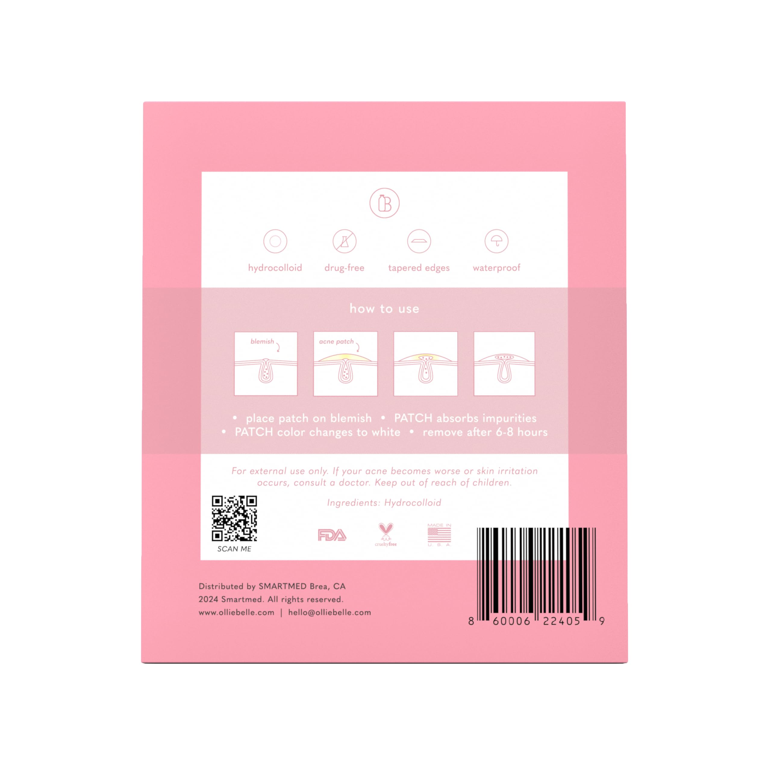 Hydrocolloid Acne Patches (120 Dots) - Clear, Waterproof Pimple Treatment for Face | Oil & Blemish Absorbing | Made in USA | Perfect for Overnight Spot Treatment & Daily Acne Care
