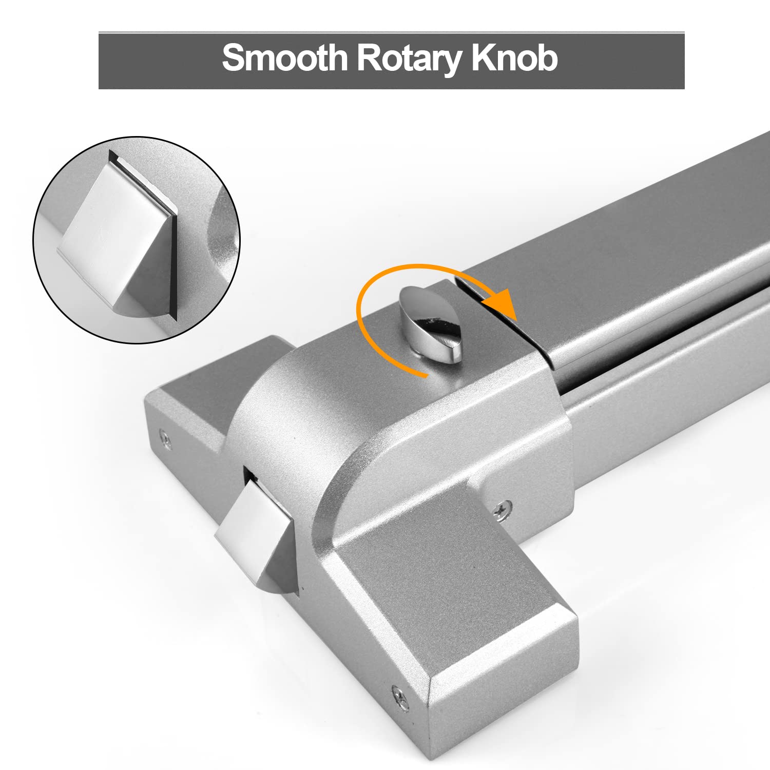 BST Stainless Steel Panic Exit Device with Exterior Lever - Commercial Emergency Push Bar for 28”-36” Metal/Wood Exit Doors | Durable Door Lock Hardware for Schools, Offices & Public Buildings
