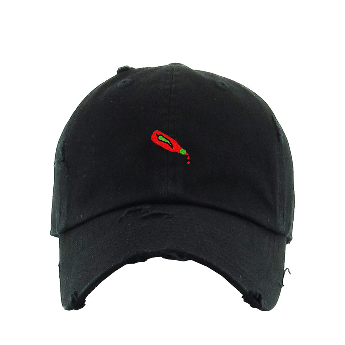 Vintage Baseball Cap with Hot Sauce Bottle Embroidery - Adjustable Cotton Dad Hat for Men & Women - Perfect for Casual Wear, Outdoor Activities & Sports Fans