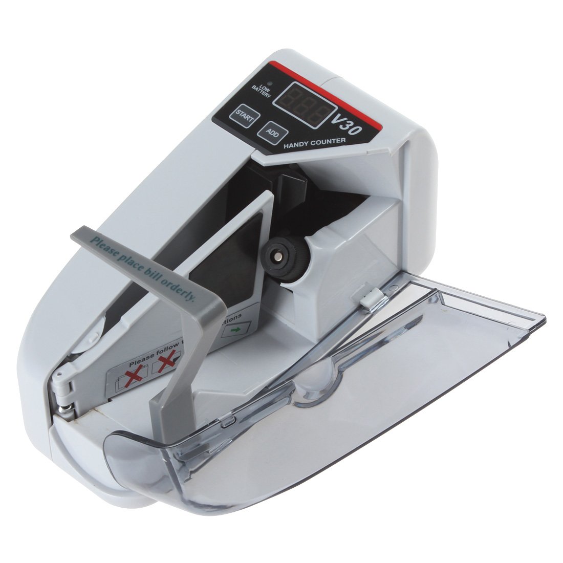 OriGlam YBC-V30 Mini Portable Money Counter Machine - Fast & Accurate Bill Counting for Cash, Currency, Banknotes - Perfect for Small Businesses, Retail Stores, Banks & Home Use