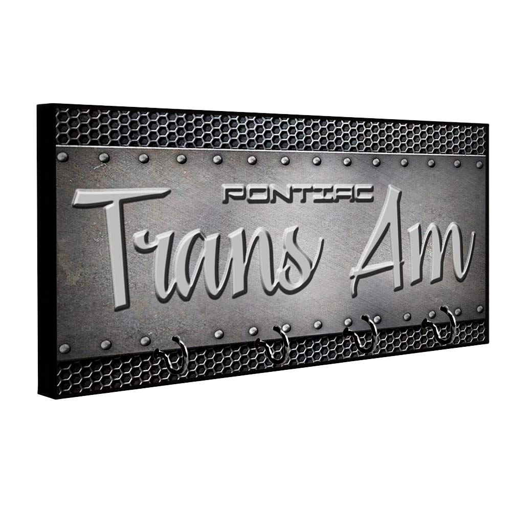 Brotherhood Trans Am Metal Grid Key Holder - Wall Mount Steel Key Organizer Rack for Home & Office Keys - Decorative Hooks for Key Rings & Accessories - Perfect for Entryway, Mudroom, and Garage Organization
