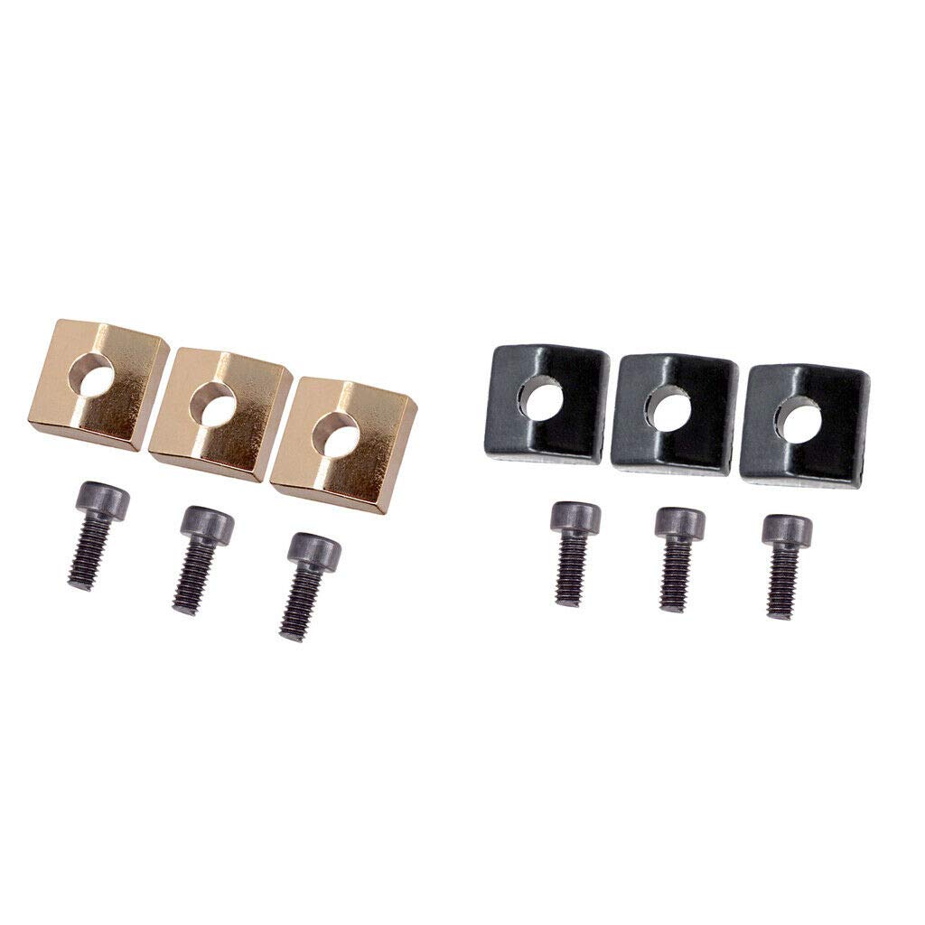 6-Piece Guitar Locking Nut Clamp & Screws Set - Gold & Black Replacement Parts for Electric Guitars - Perfect for Guitar Maintenance, Upgrades & DIY Repairs