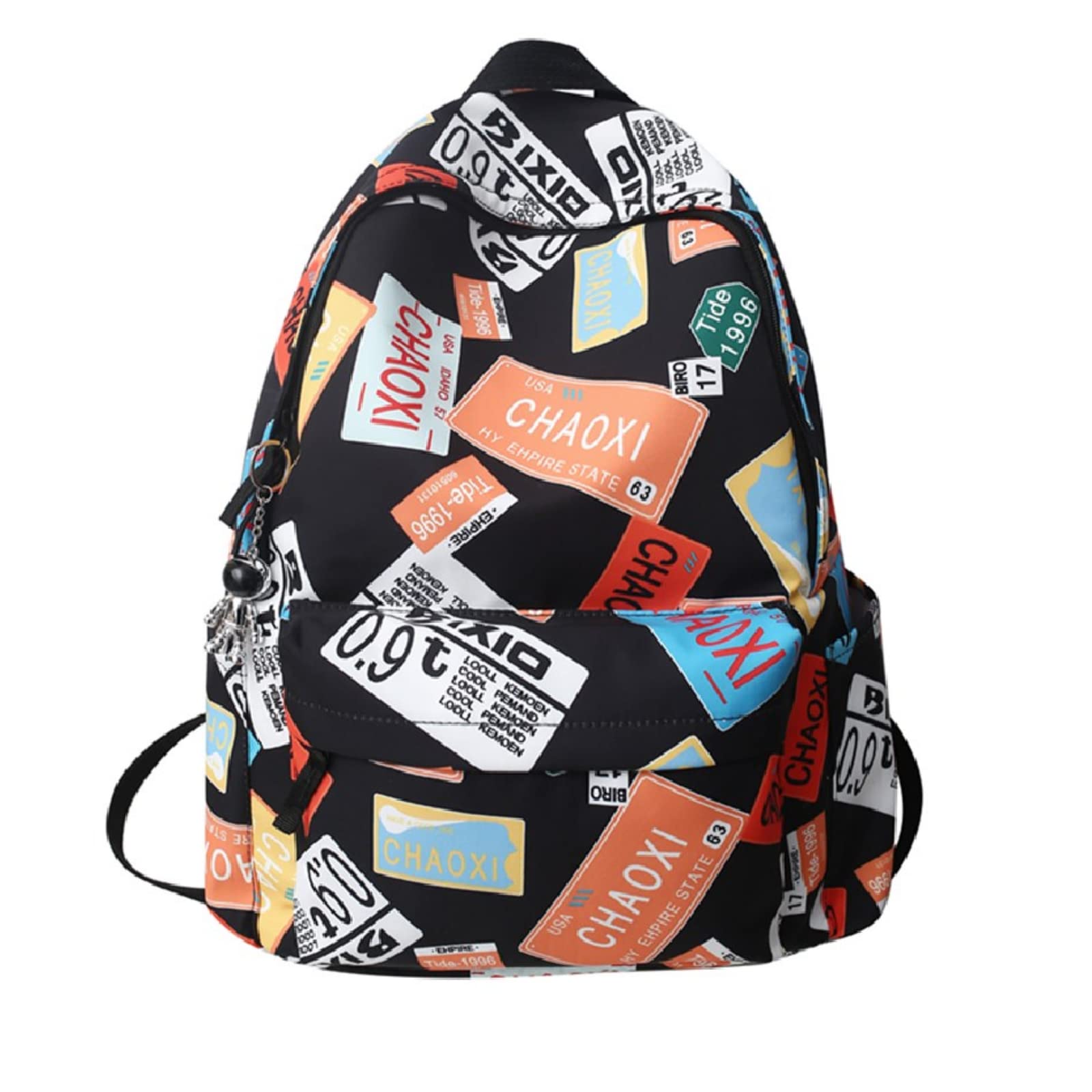 **Stylish Lightweight Waterproof Backpack for Teen Girls & Boys - Kawaii Cartoon School Bookbag with Side Pockets - Perfect for Middle School, Outdoor Activities & Travel Gifts (Black)**