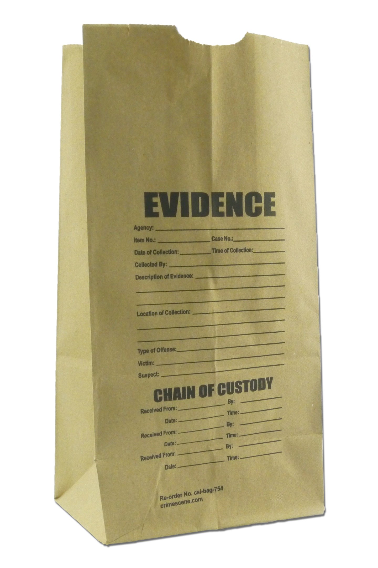 Crime Scene Paper Evidence Bags - Medium Size, Tamper-Proof Forensic Storage for Police Investigations, Evidence Collection & Legal Documentation - Perfect for Law Enforcement, Crime Labs & Courtroom Use