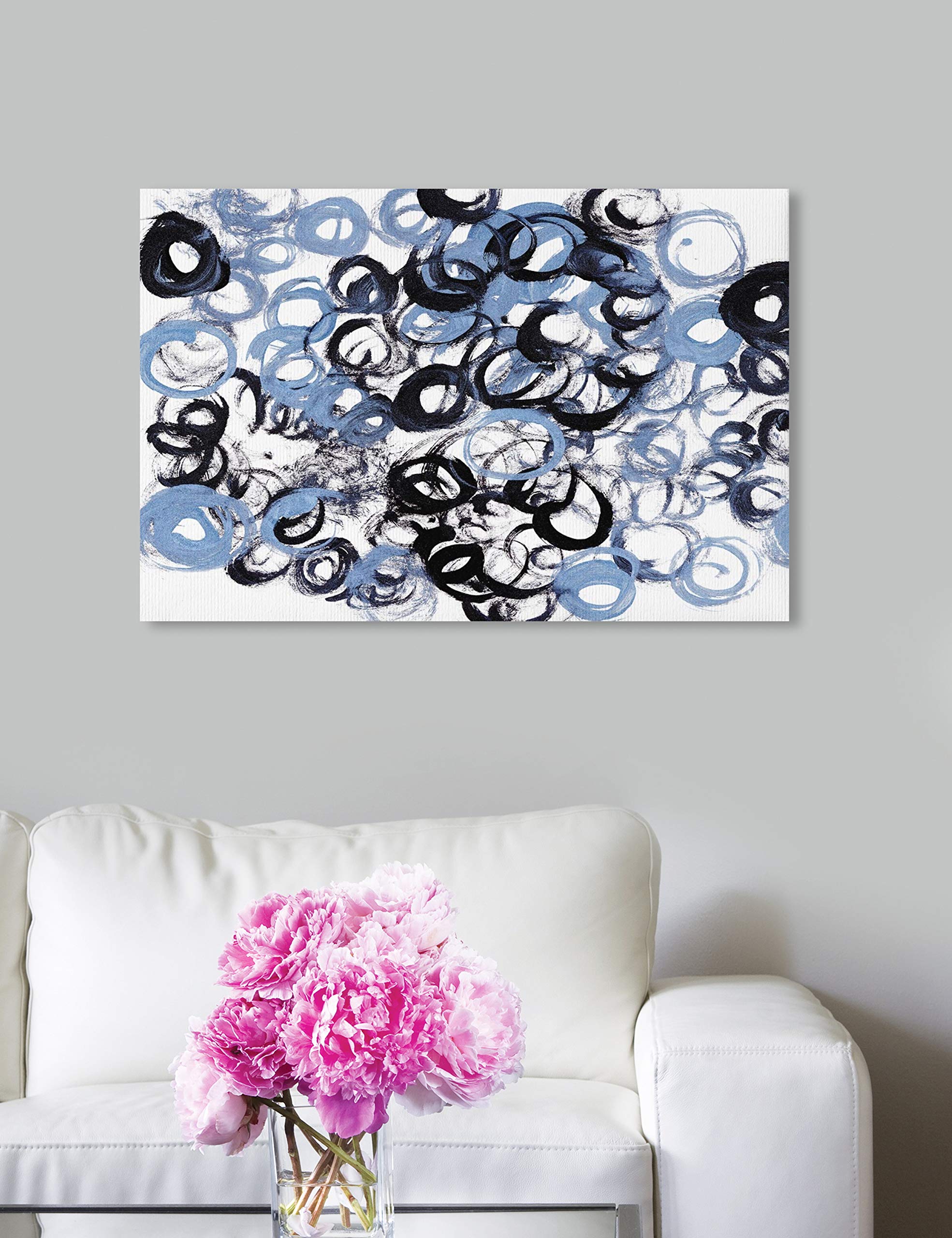 Abstract Wall Art Canvas Prints 'Circles of Wander' - 24
