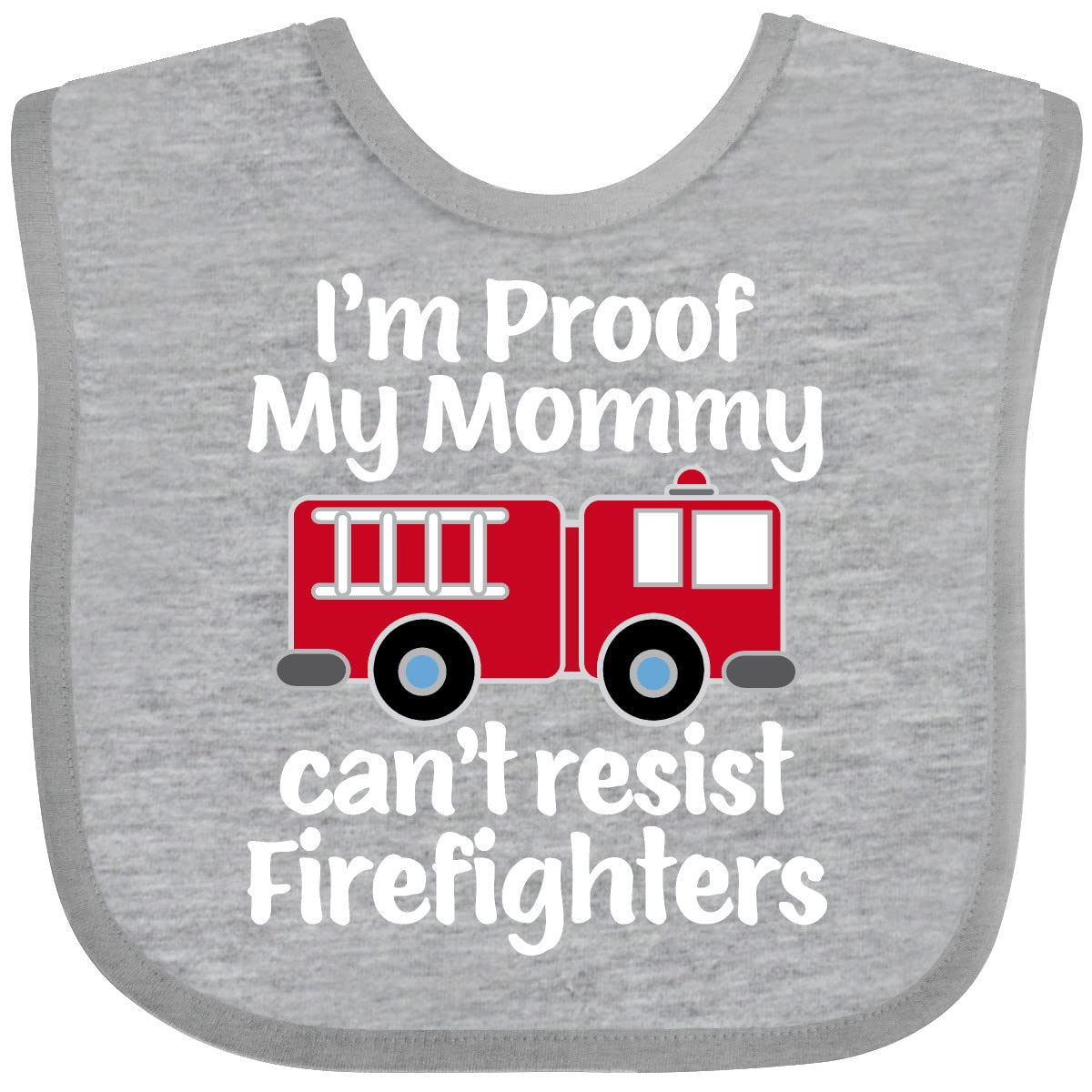 Inktastic Firefighter Daddy Baby Bib - Cute Fireman Themed Drool Bib for Infants & Toddlers - Perfect for Feeding, Mealtime & Playtime